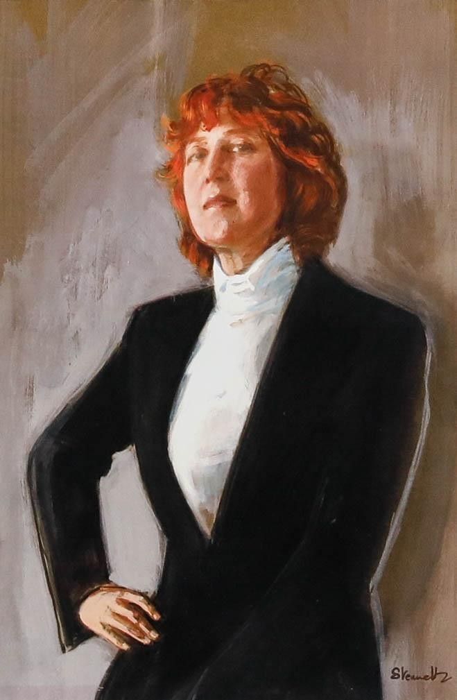 Michael Stennet (1946 2020) 1987 Gouache, Portrait Of Anne Gainsford photo furniture