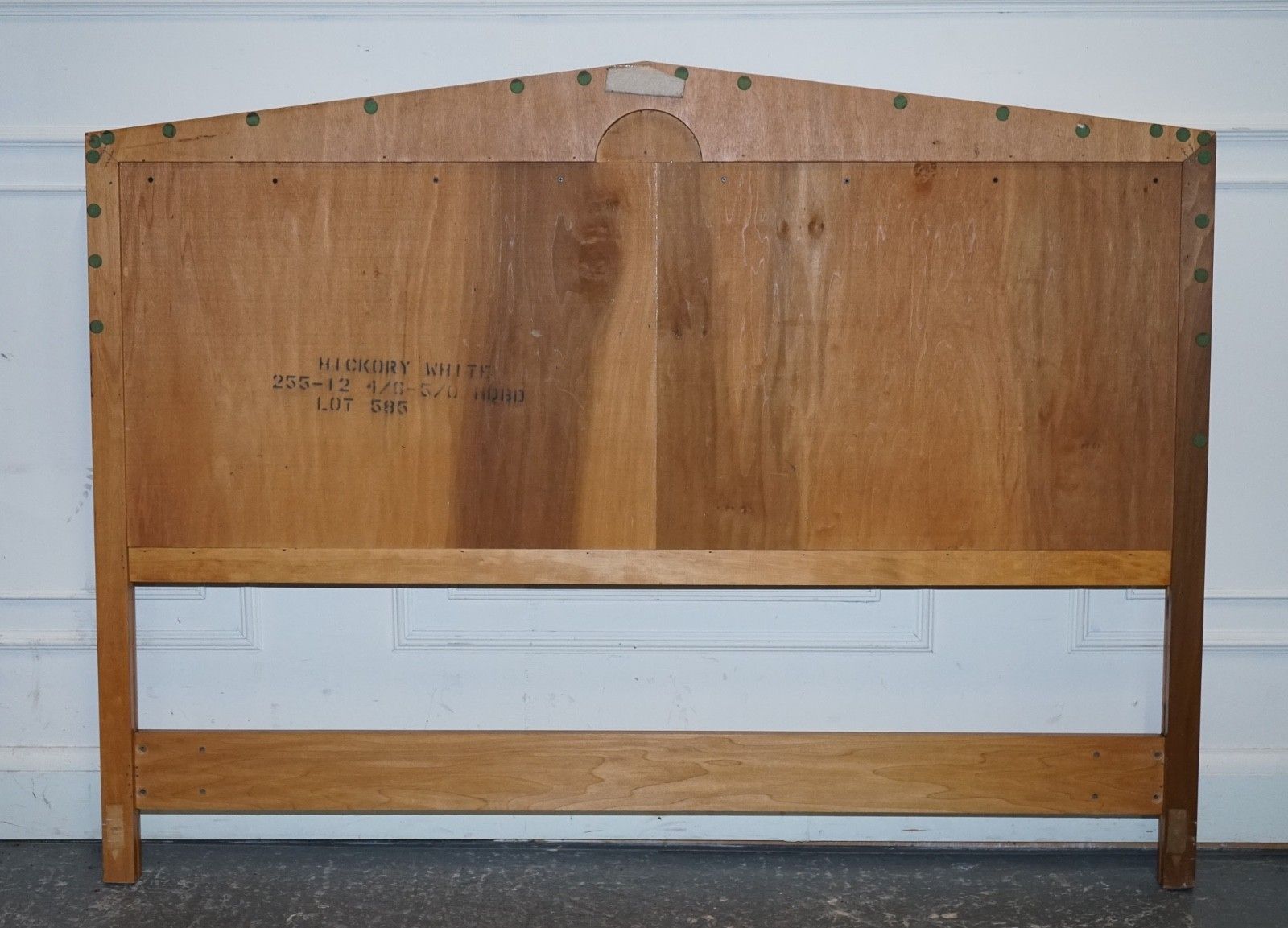 photo furniture Vintage Queen Size American Hickory White Genesis Biedemeier Headboard