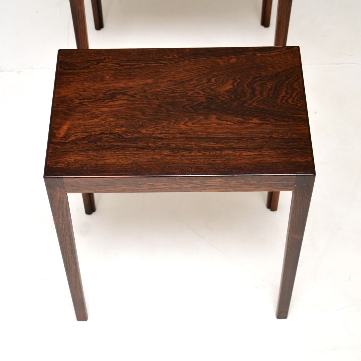 Danish Vintage Rosewood Nest Of Three Tables By Rosengren Hansen photo buy