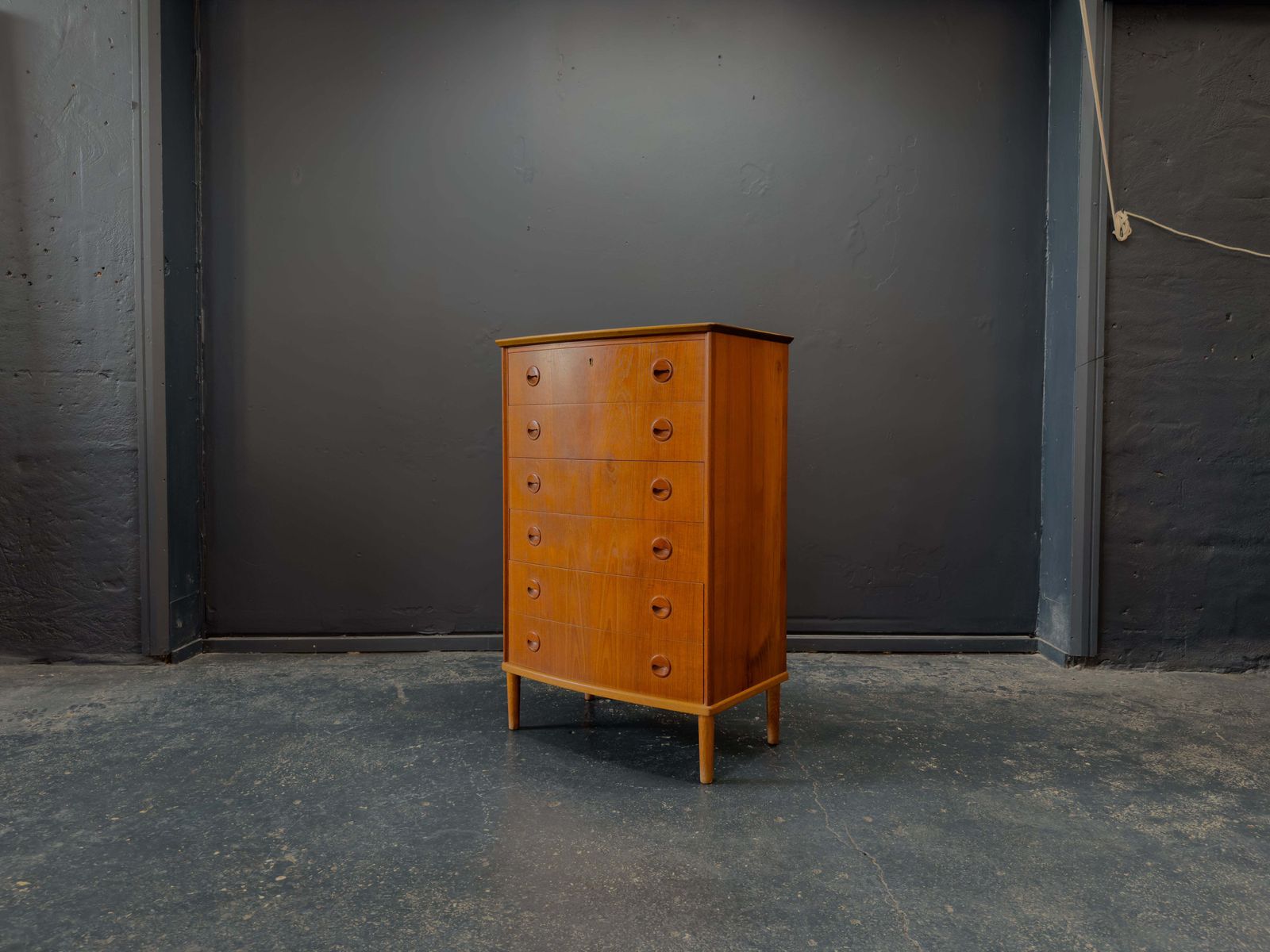 Teak Chest Of Drawers With Round Handles photo for sale