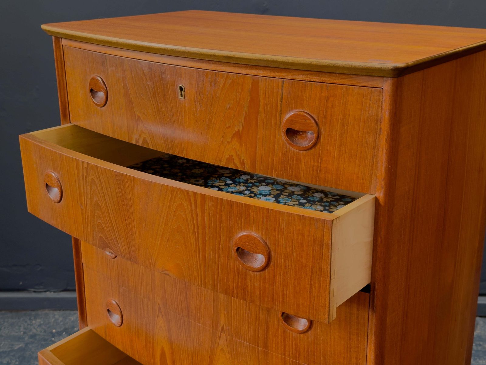 Teak Chest Of Drawers With Round Handles photo buy