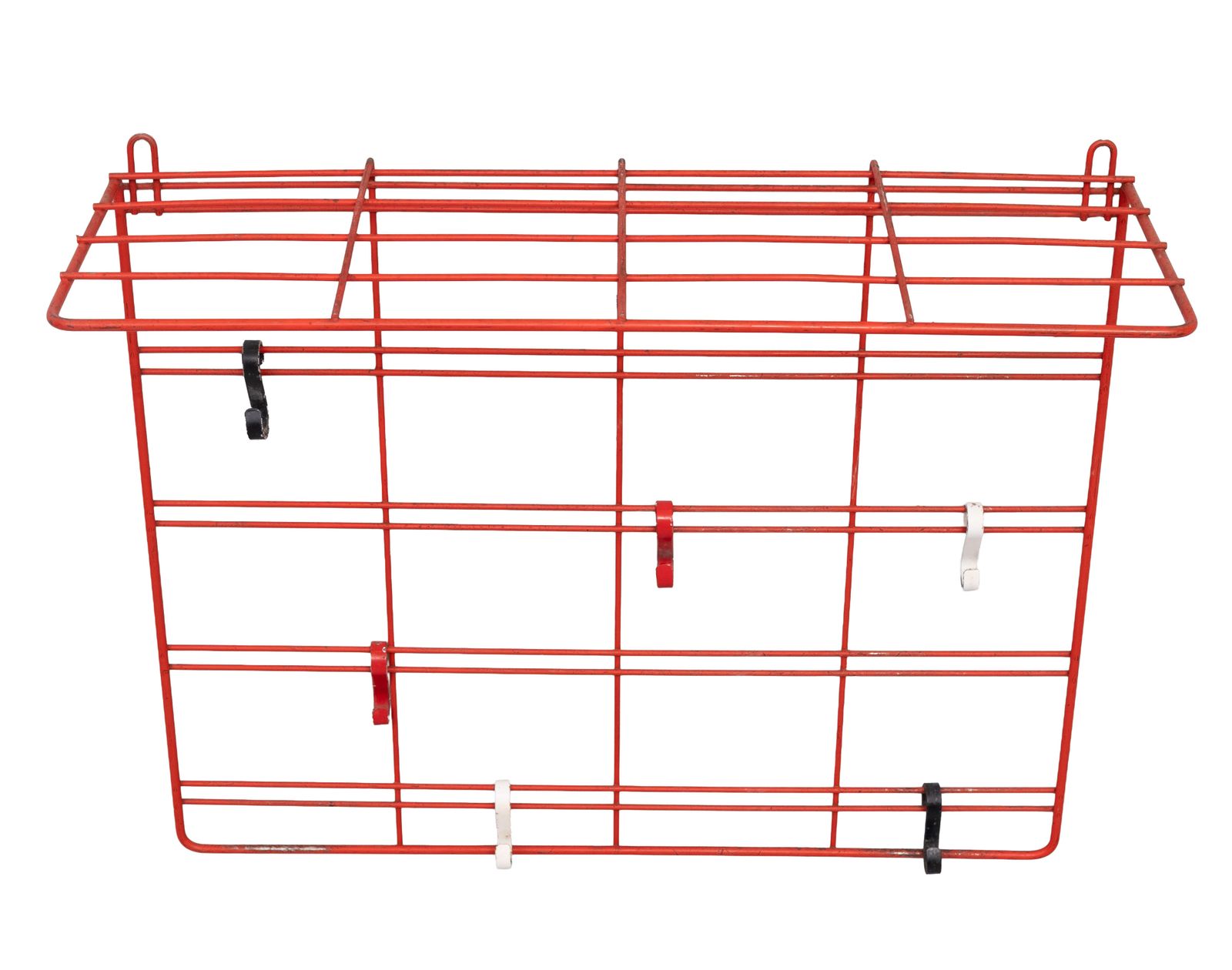 Red Metal Wire Hanging Coat Rack 1960s Holland photo vinterior