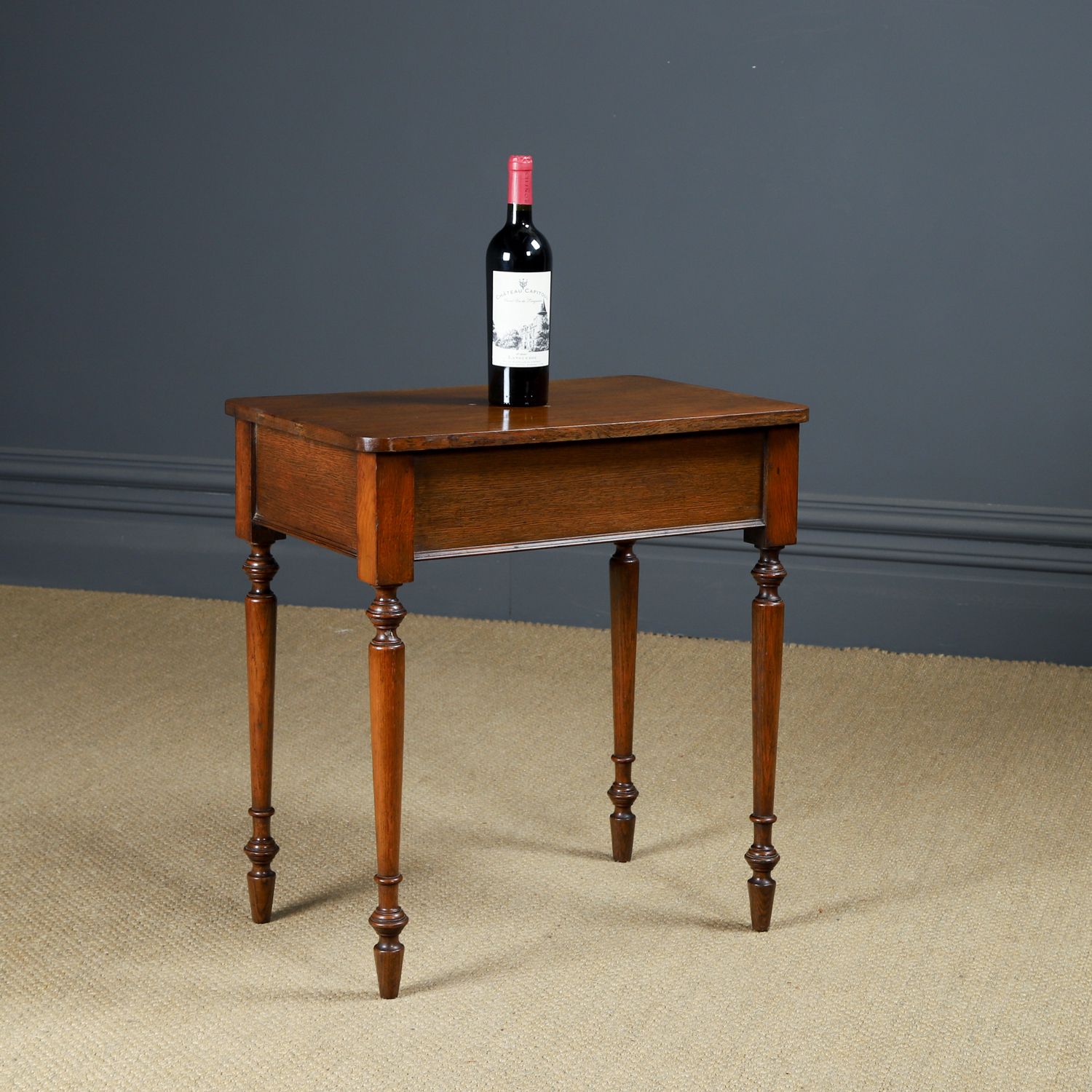 Small English Victorian Oak Occasional Side Table / Bedside  / Nightstand (Circa 1900) photo furniture