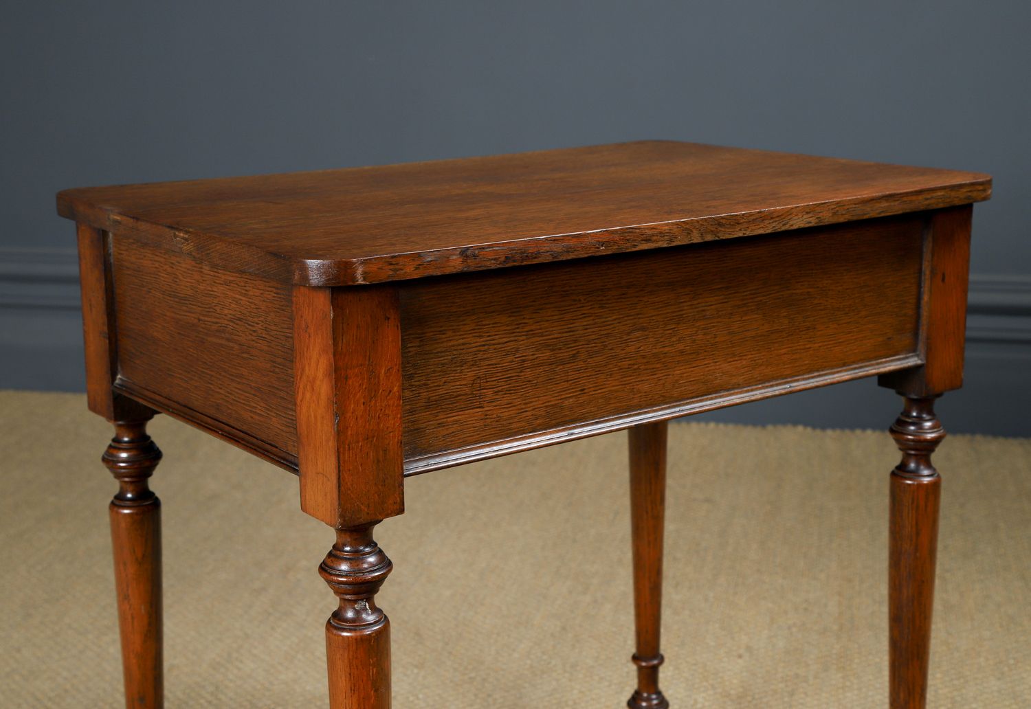 photo buy Small English Victorian Oak Occasional Side Table / Bedside  / Nightstand (Circa 1900)