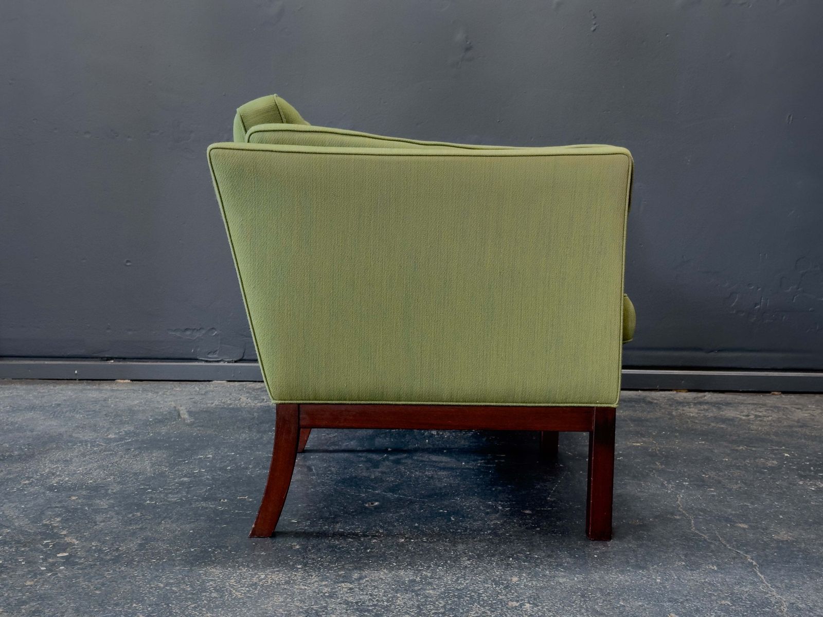 Green Upholstered Two Seater Sofa photo vinterior