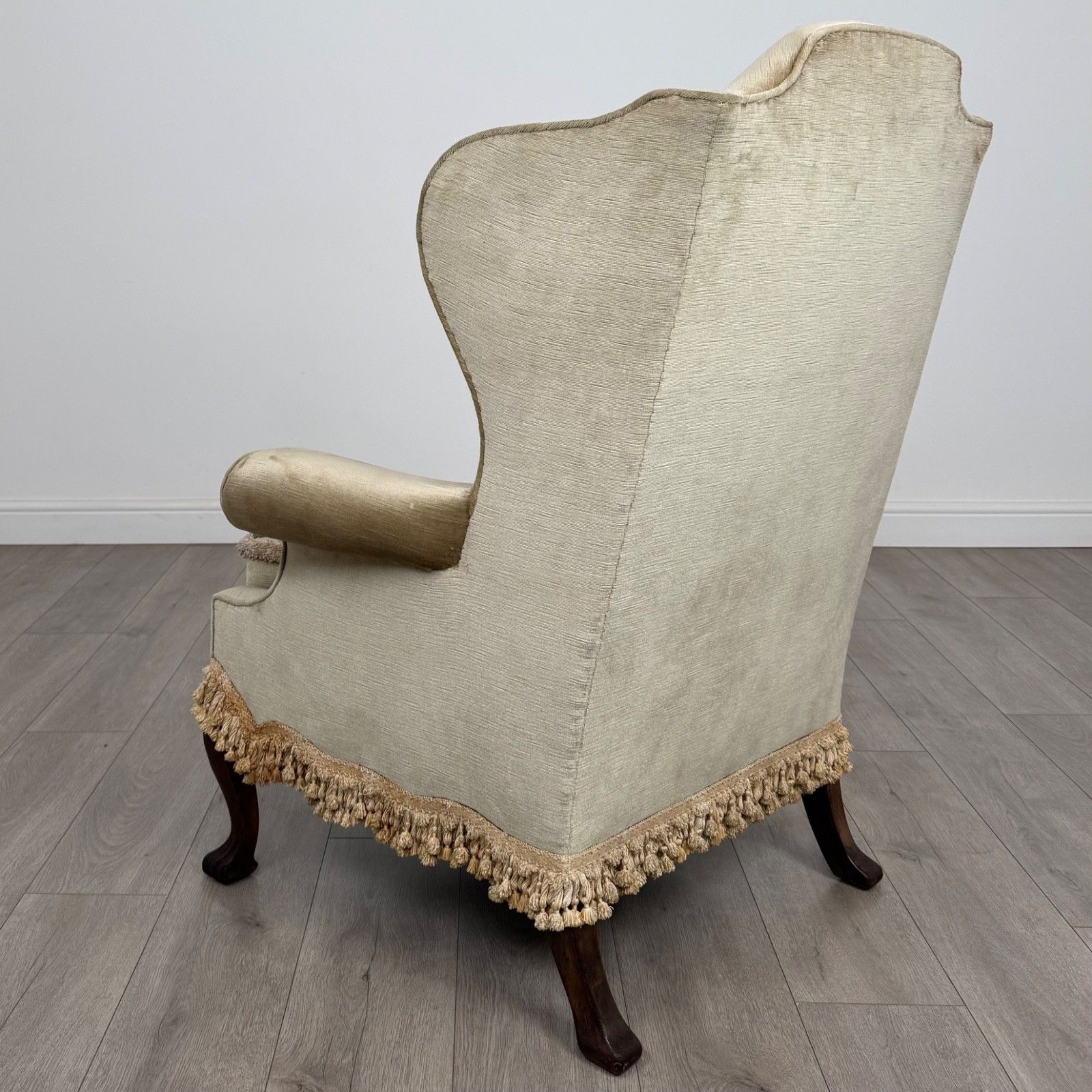 Antique 20th Century Wingback Armchair In Mahogany photo for sale