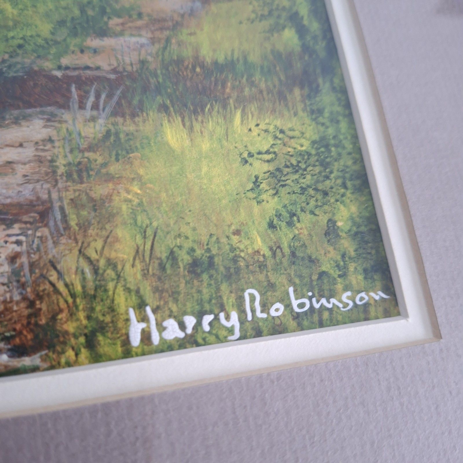 Original Acrylic Painting Harry Robinson View Over Sabden Lancashire Art photo 70.0
