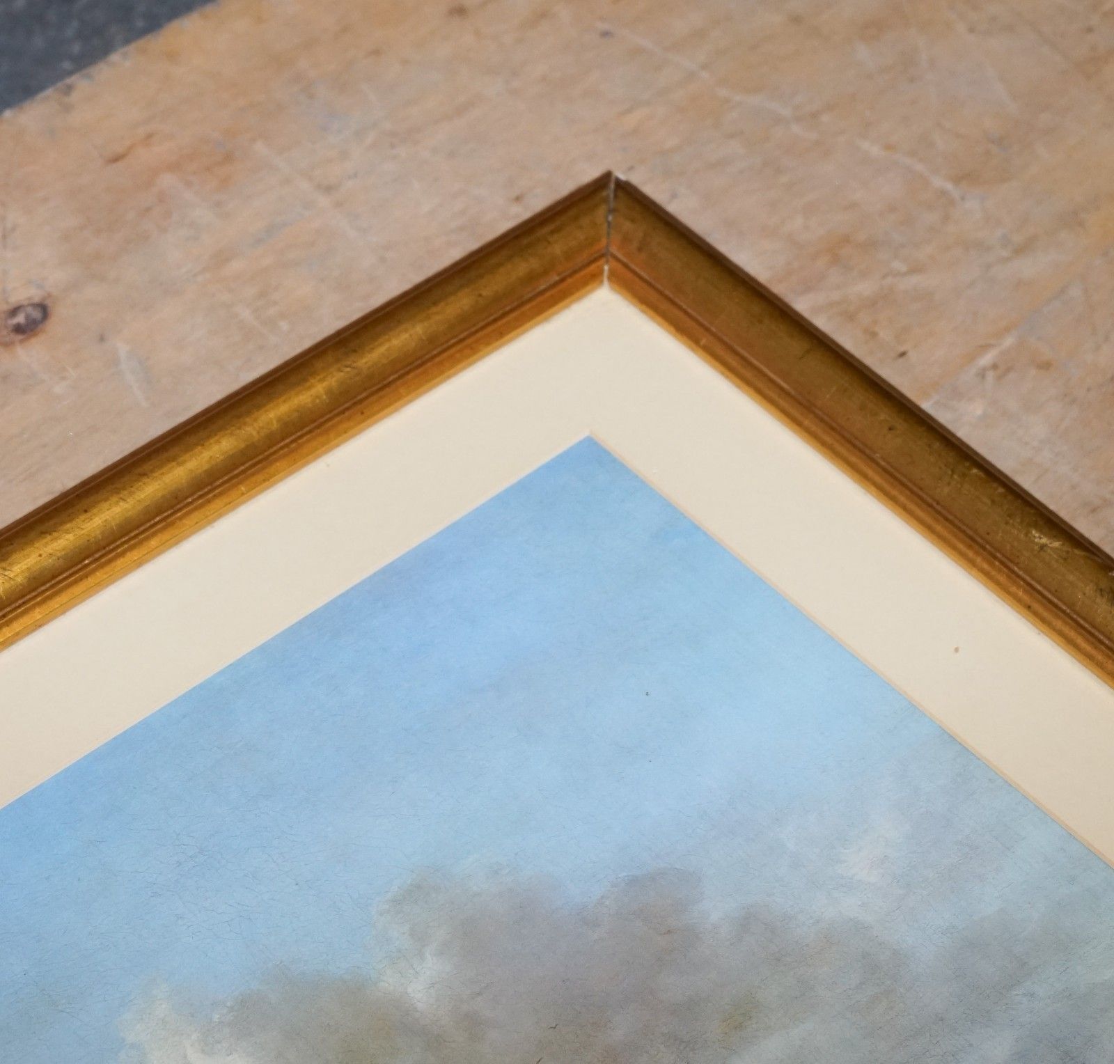 Vintage Framed Print In Gold Frame By Dutch Painter Jan Wijnants 74 X 87 Cm photo vinterior