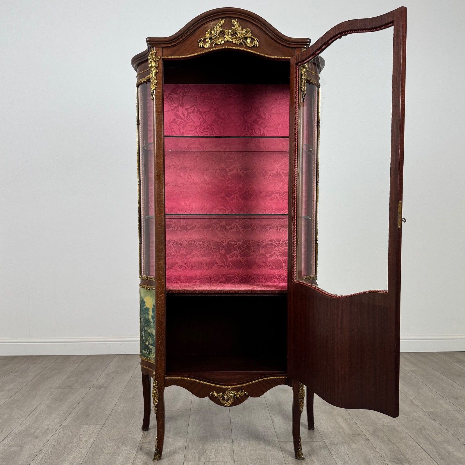 Antique 20th Century Painted French Display Cabinet In Mahogany ( Af 4953 ) photo furniture