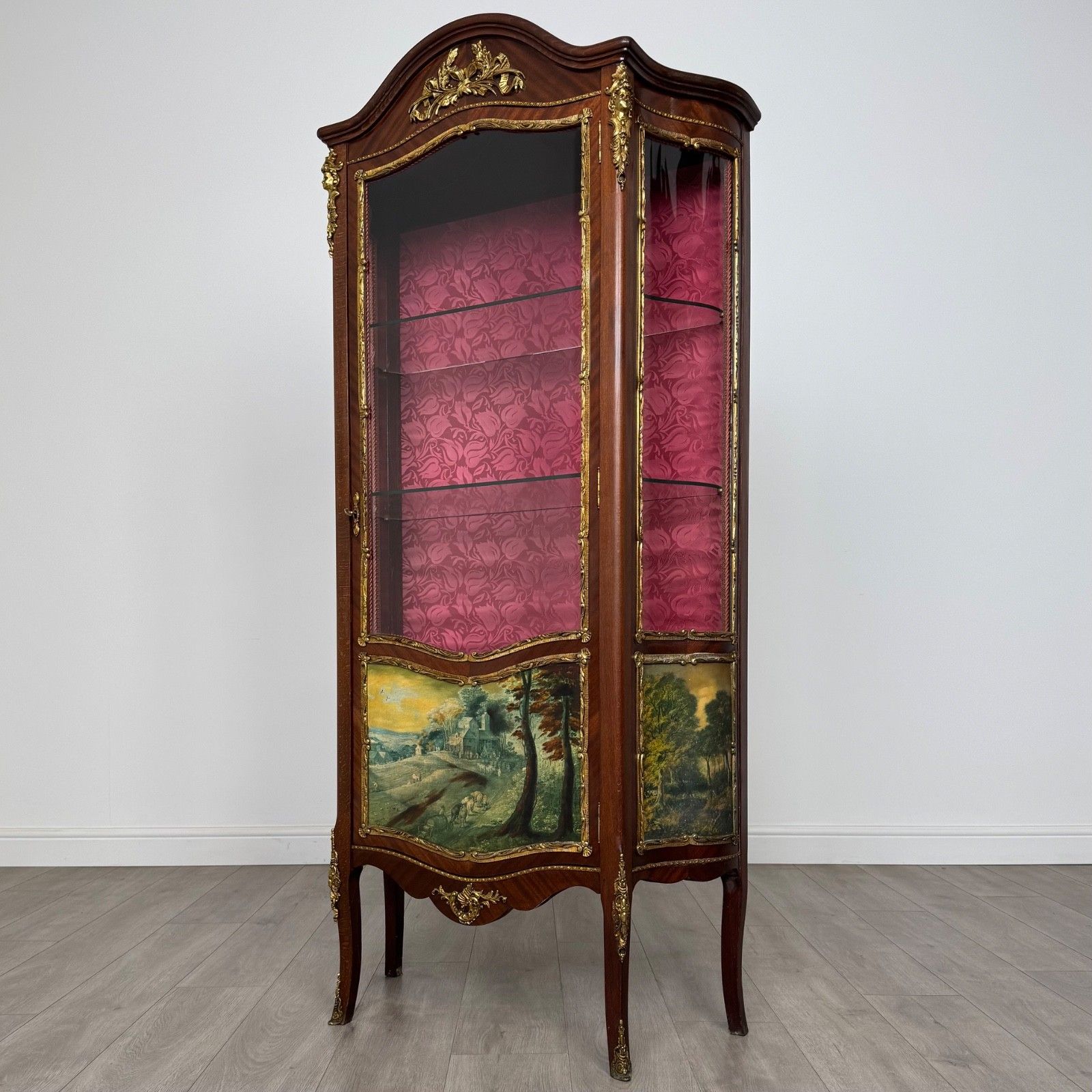 Antique 20th Century Painted French Display Cabinet In Mahogany ( Af 4953 ) photo for sale