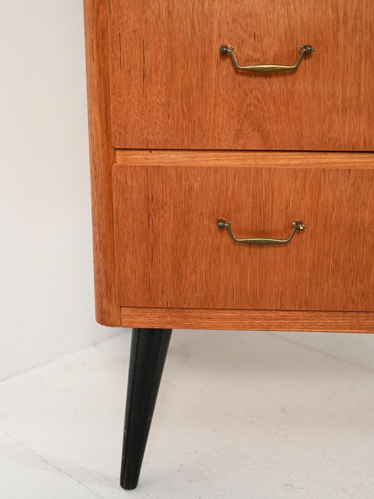 Scandinavian Teak Chest Of Drawers With Black Legs photo vinterior
