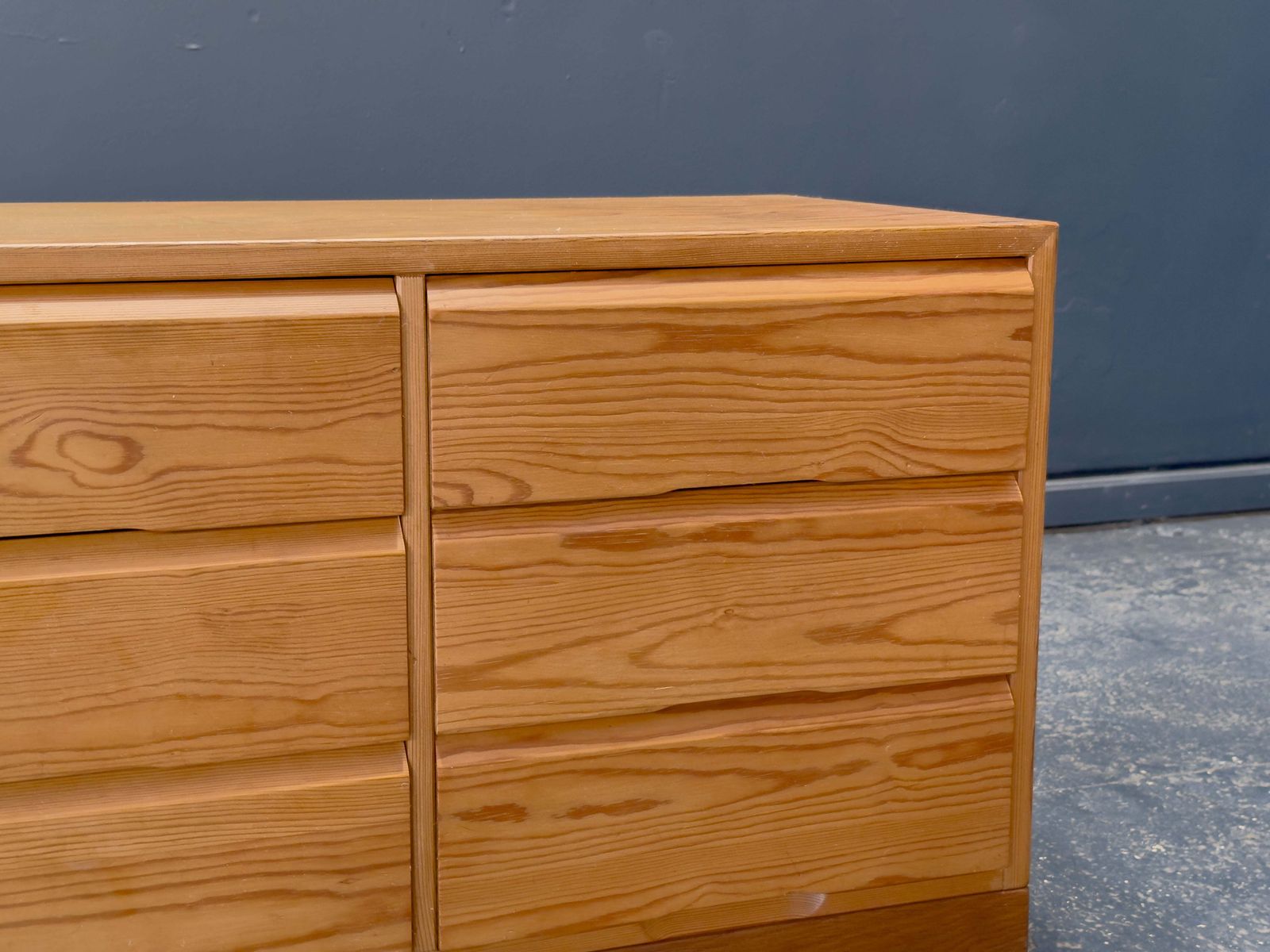 Low Pine Chest Of Drawers photo vintage