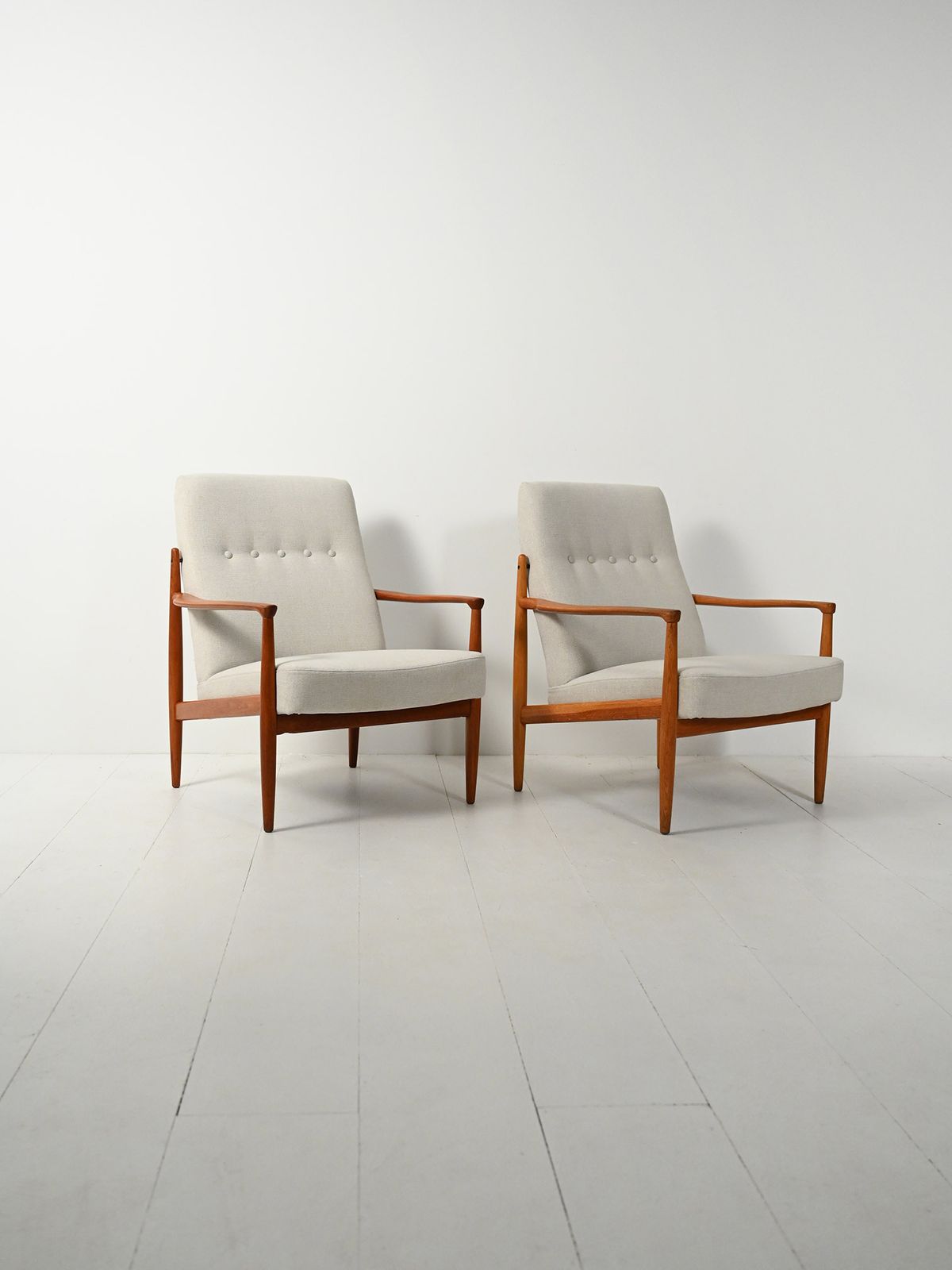 Pair Of Scandinavian Teak Armchairs From The 1950s And 1960s photo Furniture
