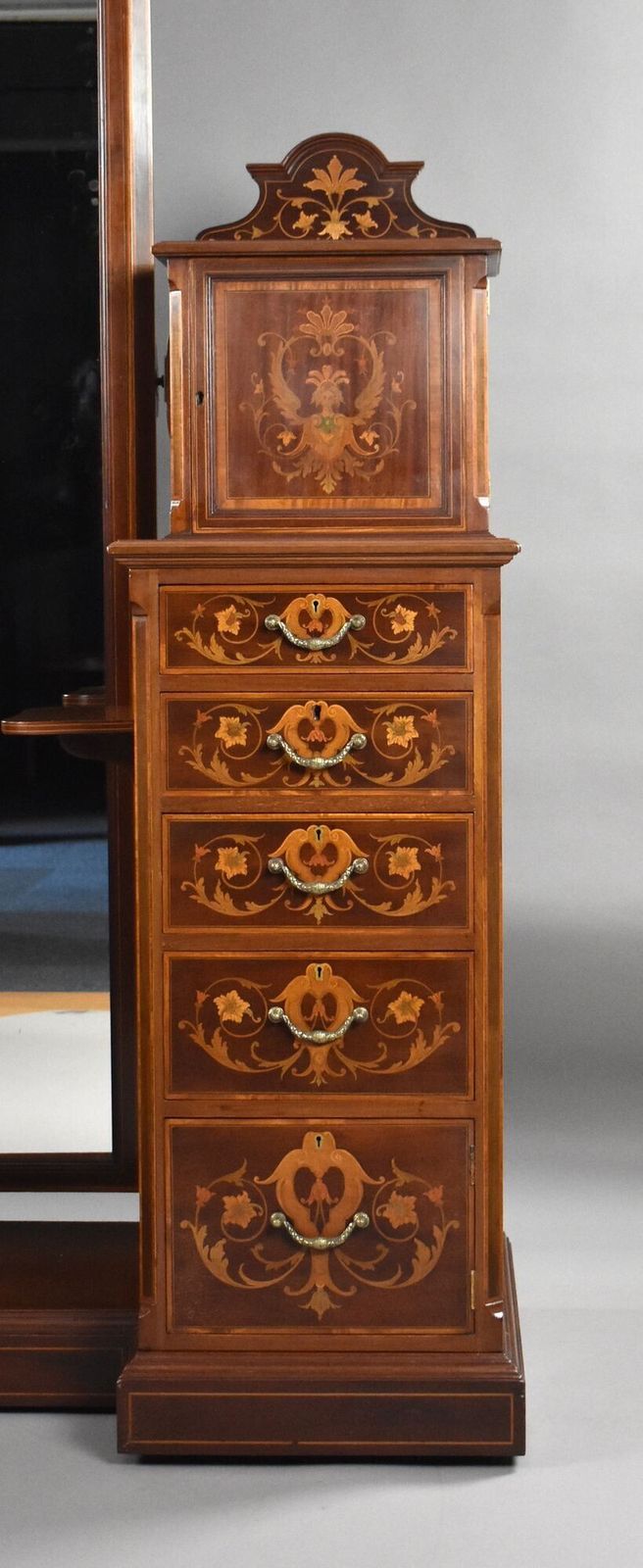 Victorian Marquetry Inlaid Dressing Table By Edwards & Roberts photo vinterior