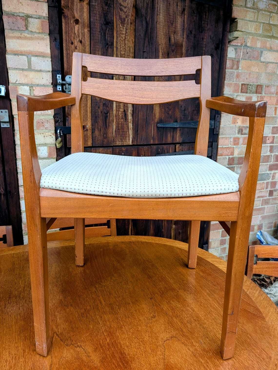 Mid Century Modern Stylish Nathan 1970s Teak Dining Table And 6 Chairs Vintage Furniture photo buy