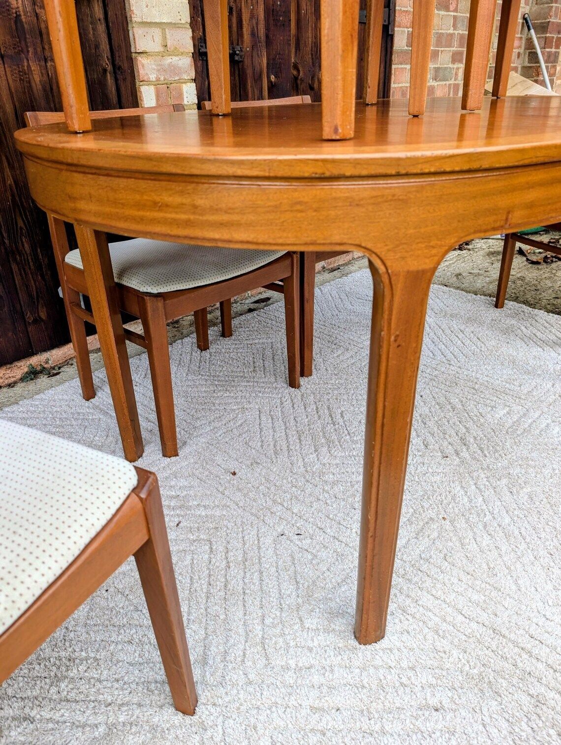 Mid Century Modern Stylish Nathan 1970s Teak Dining Table And 6 Chairs Vintage Furniture photo vintage