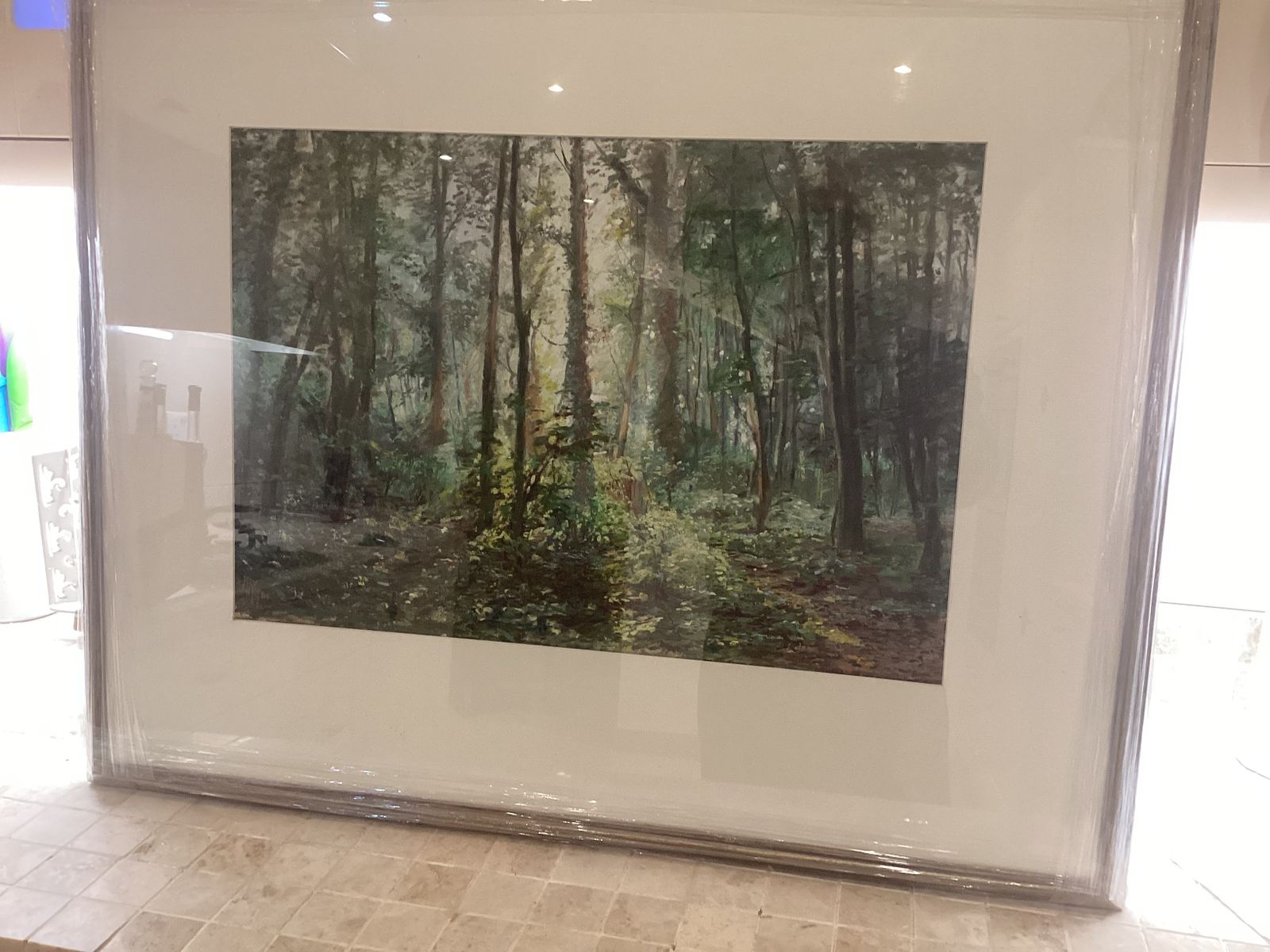 Pastel  By Margaret Glass B1950 Titled”Dappled Shade” photo Art