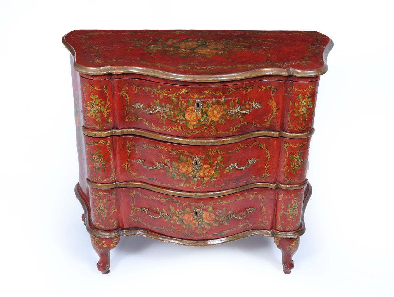 Italian Painted 'Lacca Povera' Commode, 19th Century photo Furniture