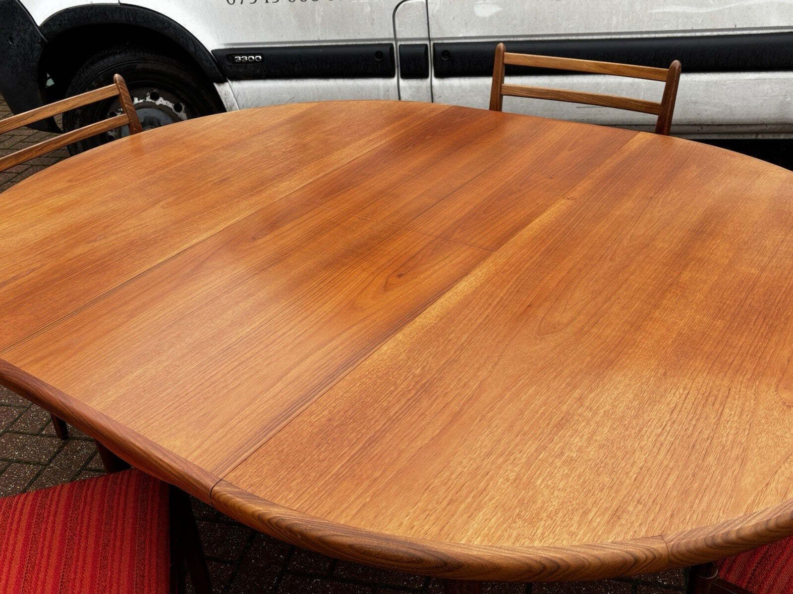 photo for sale Mid Century G Plan Circular Extending Dining Table & 4 G Plan Dining Chairs