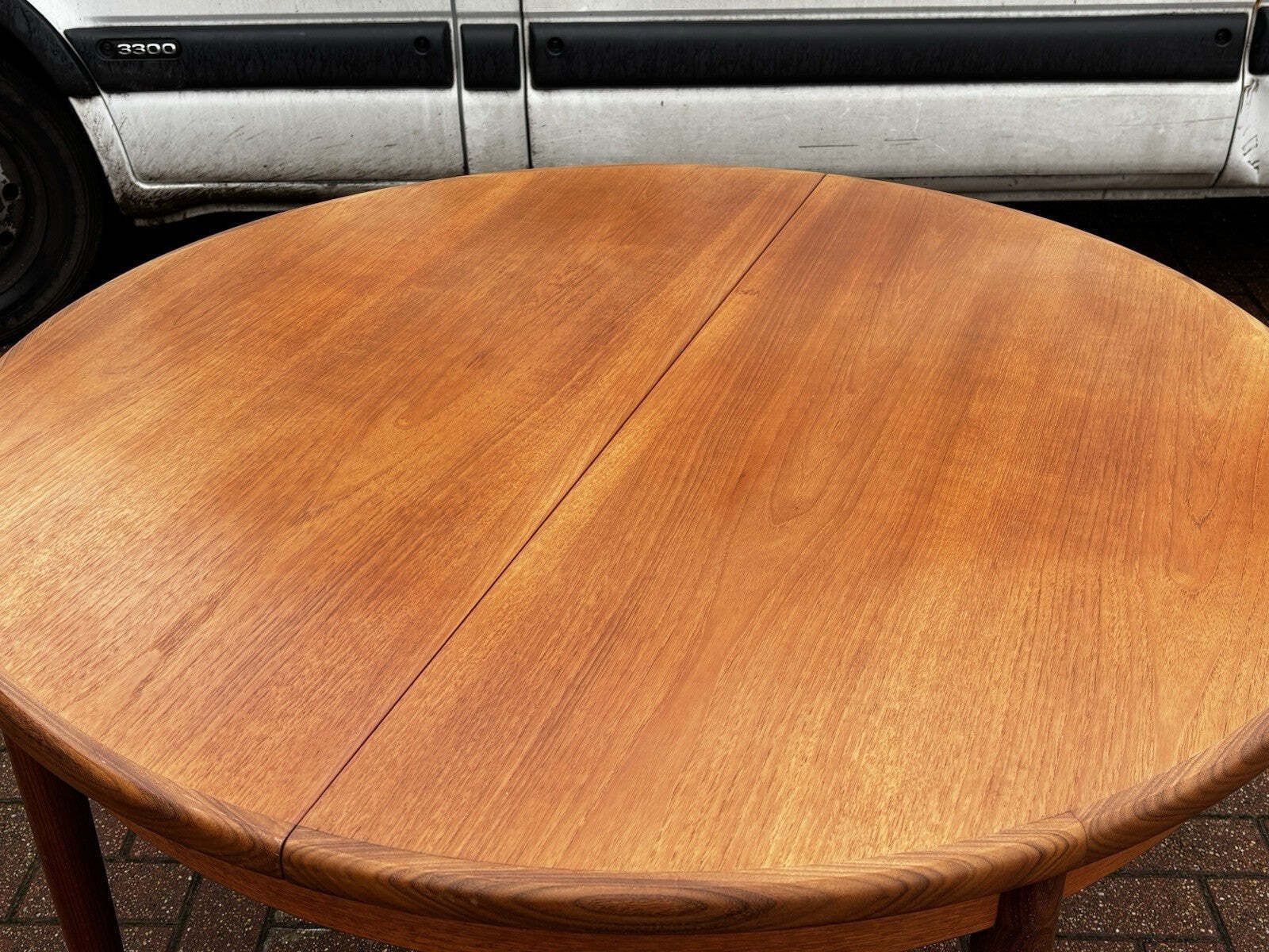 1145.0 Mid Century G Plan Circular Extending Dining Table & 4 G Plan Dining Chairs photo