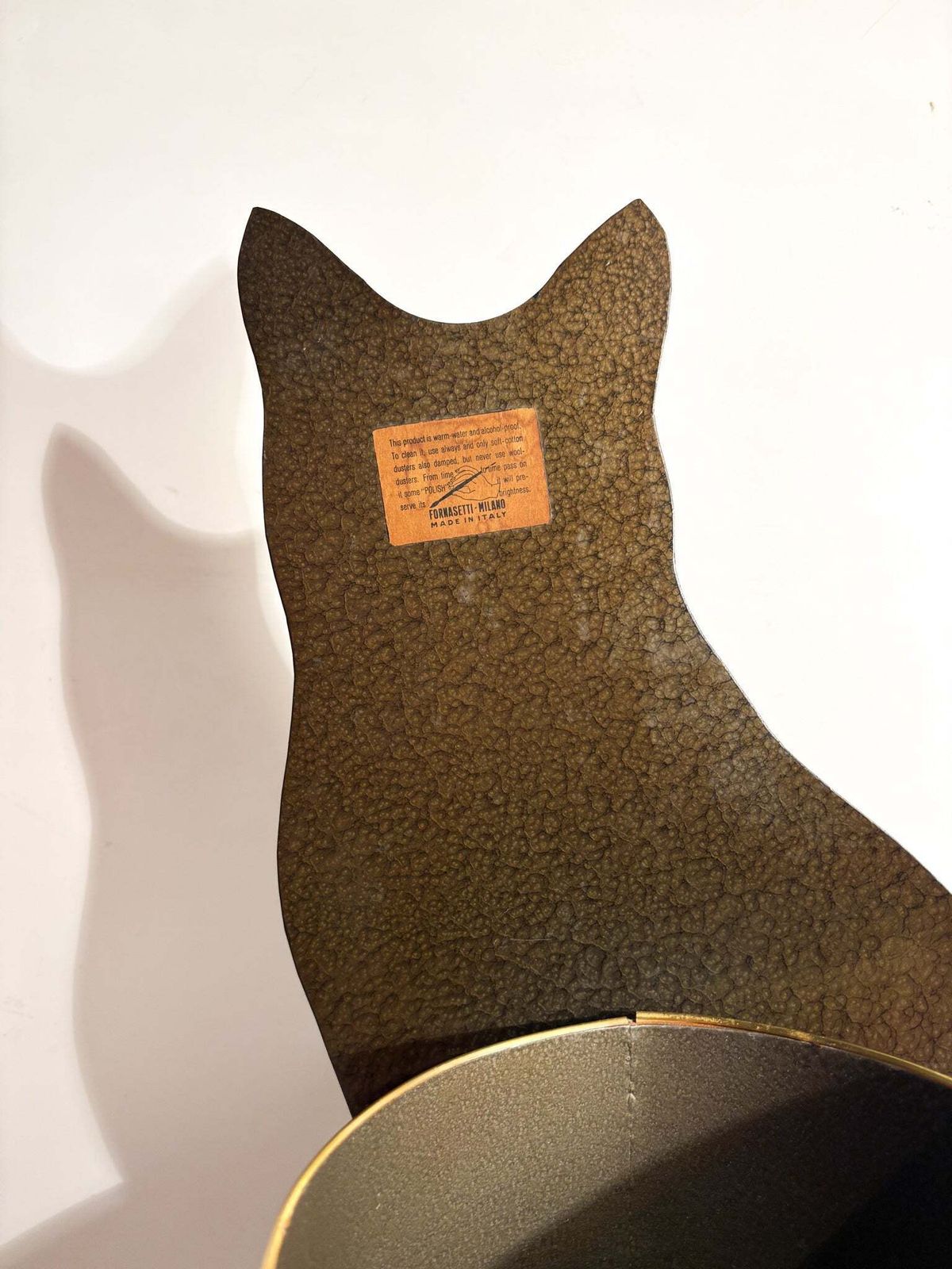 Piero Fornasetti's "Micione" Metal Basket, 1970s photo vinterior