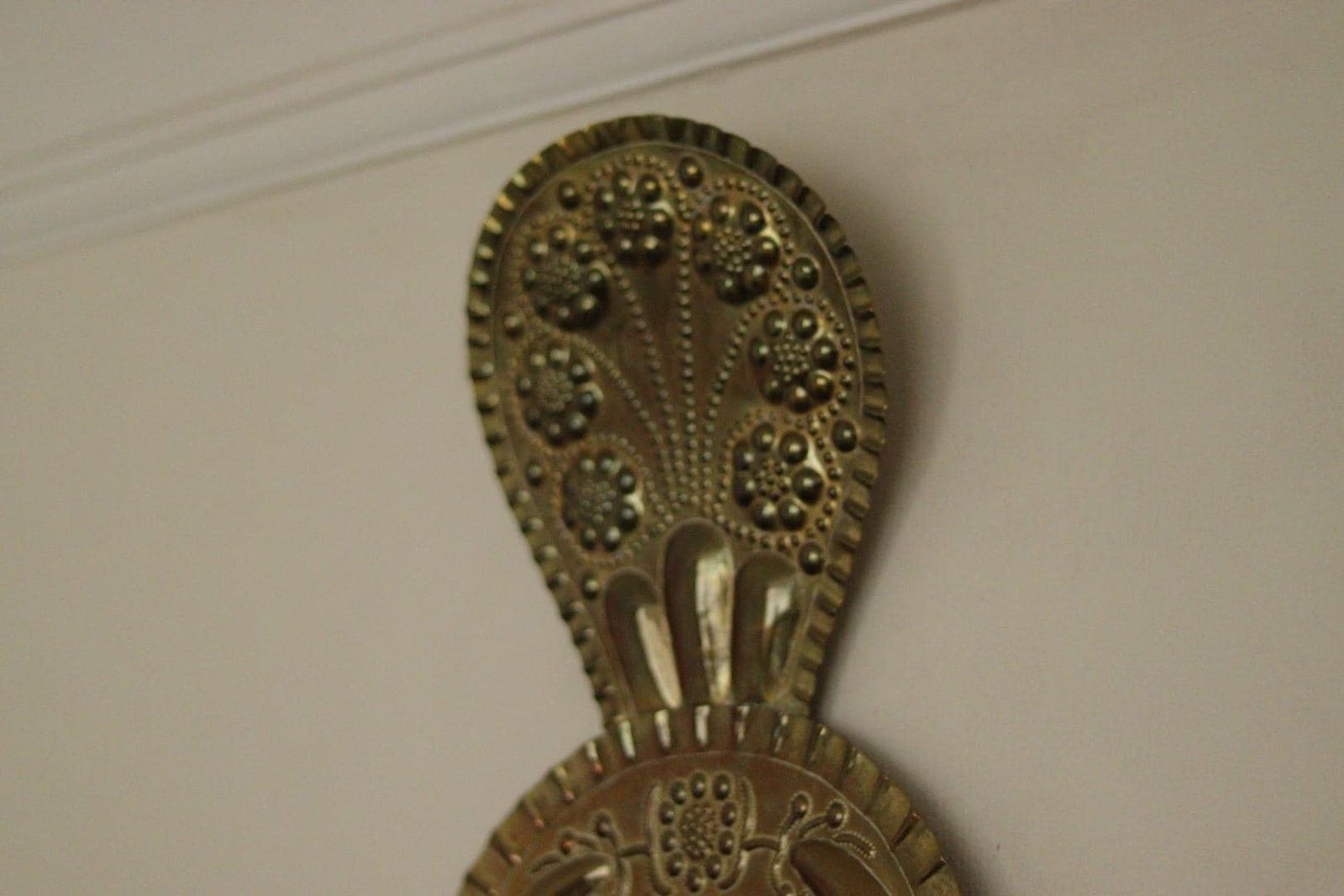 photo furniture X Large Mid Century Swedish Brass Baroque Sconce With Double Arm Design