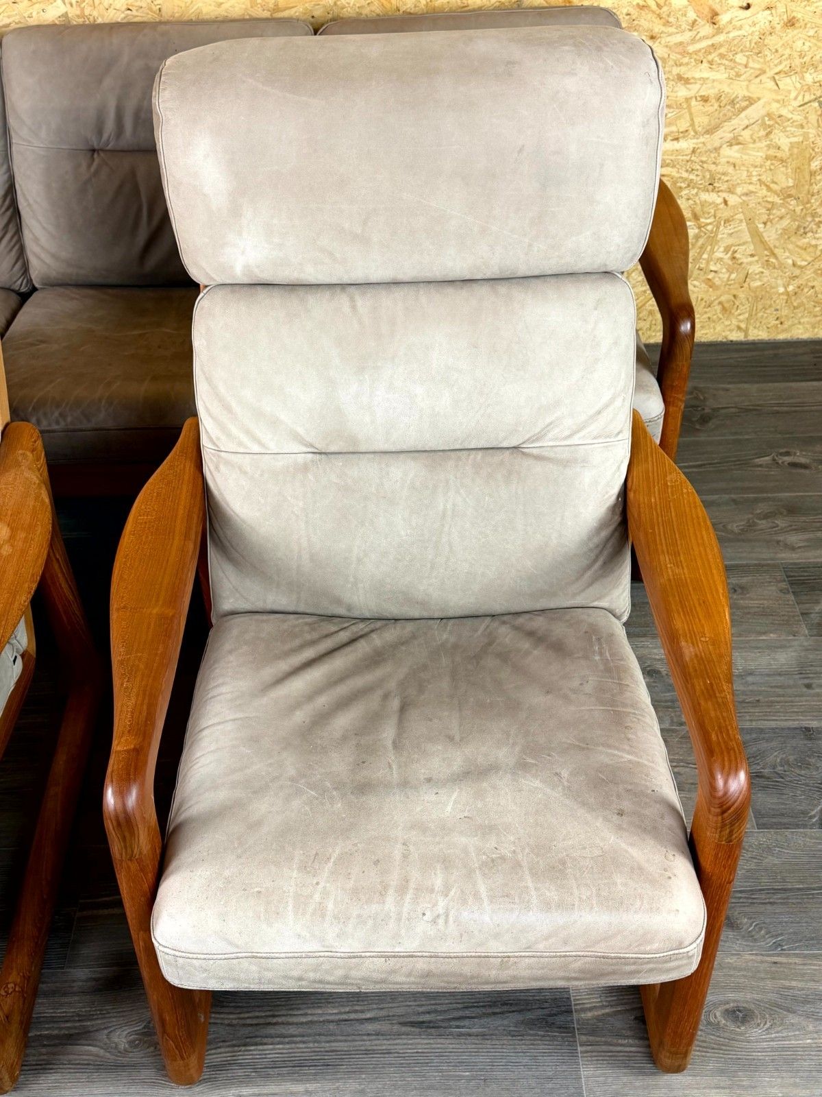 1653.0 60s 70s Teak Sofa 3 Seater & 2x Armchairs Easy Chair Holstebro Møbelfabrik A/S photo
