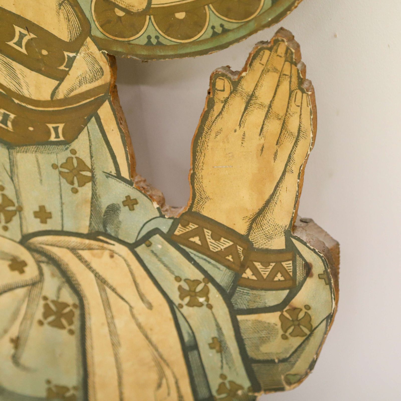 photo furniture Pair Of Early 20th Century French Angel Panels With Original Paper Decoration