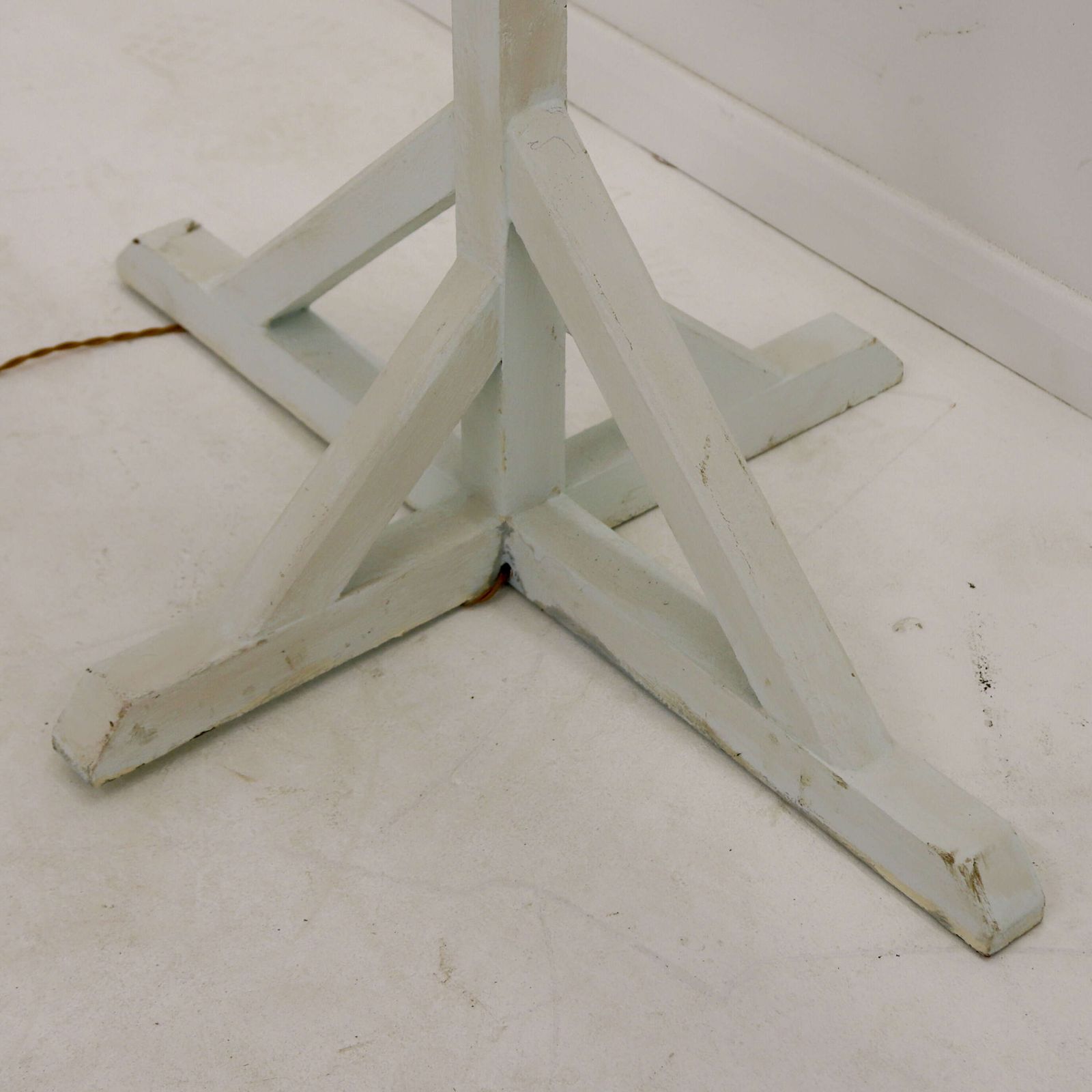 French Church Ornamental Floor Lamp In Original Blue Paint   Architectural Salvage, C.1900 photo buy