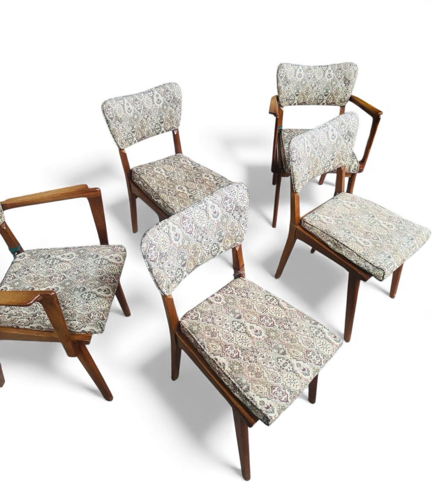 Set Of Six Teak Alfred Cox Dining Chairs Rare Mid Century Retro C1950s photo for sale