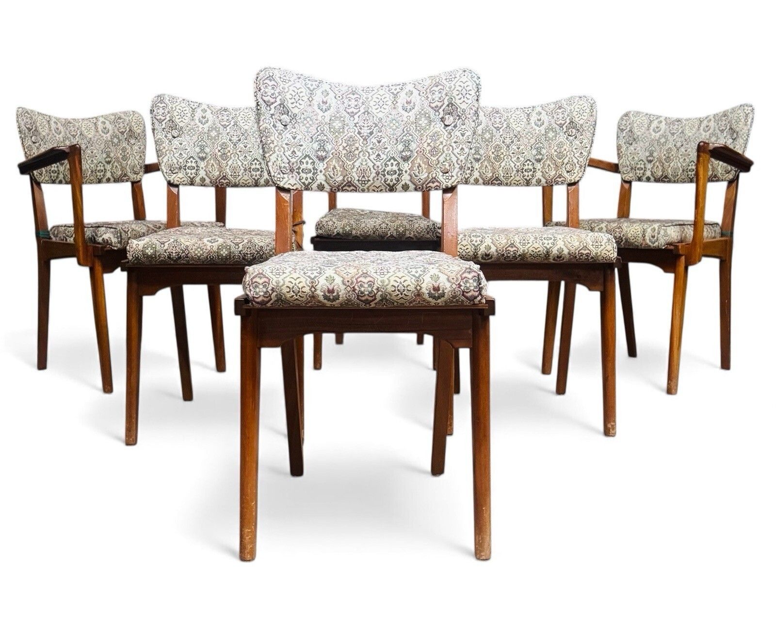 Set Of Six Teak Alfred Cox Dining Chairs Rare Mid Century Retro C1950s photo 495.0