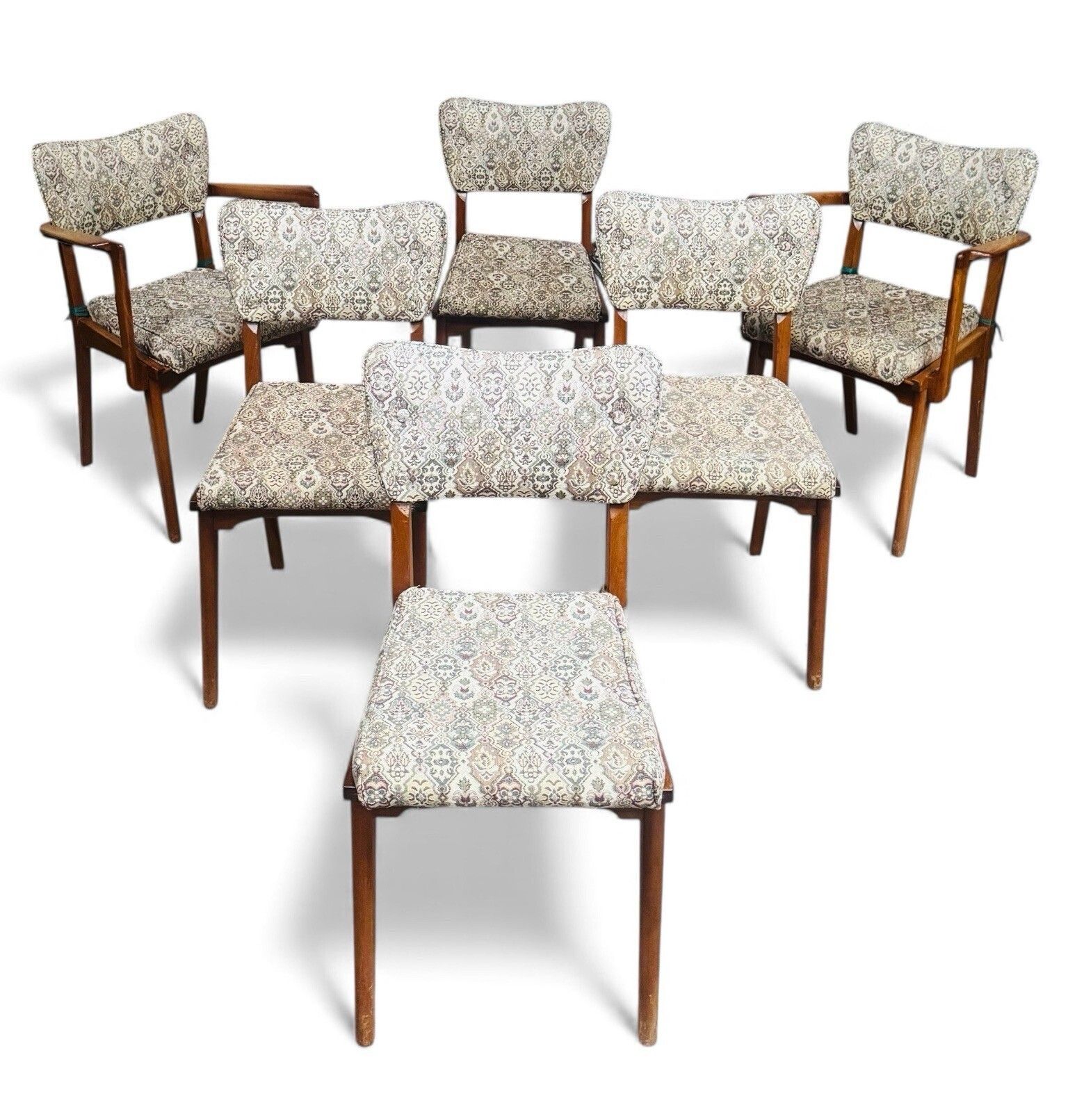 photo buy Set Of Six Teak Alfred Cox Dining Chairs Rare Mid Century Retro C1950s