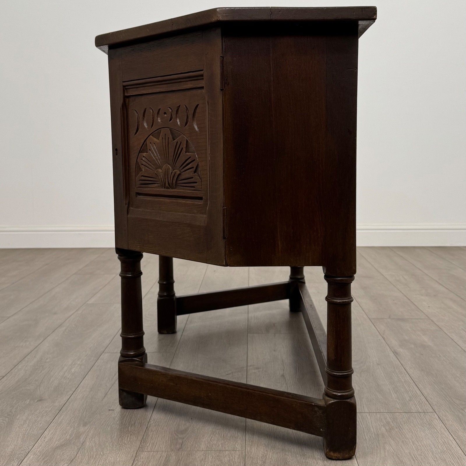 Antique 20th Century Good Quality Carved Oak Desk photo Furniture