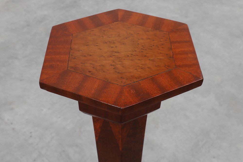 Art Deco French Burl & Oak Console, 1925 photo for sale