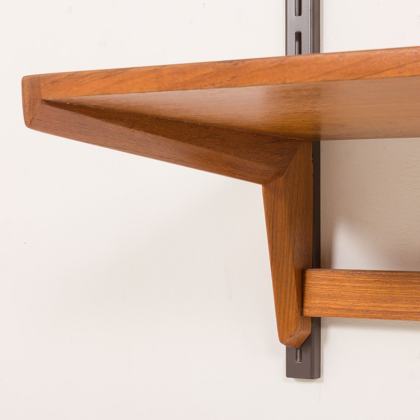 Kai Kristiansen Minimalist Shelving Unit With A Desk, Fm Mobler, 1960s photo vintage