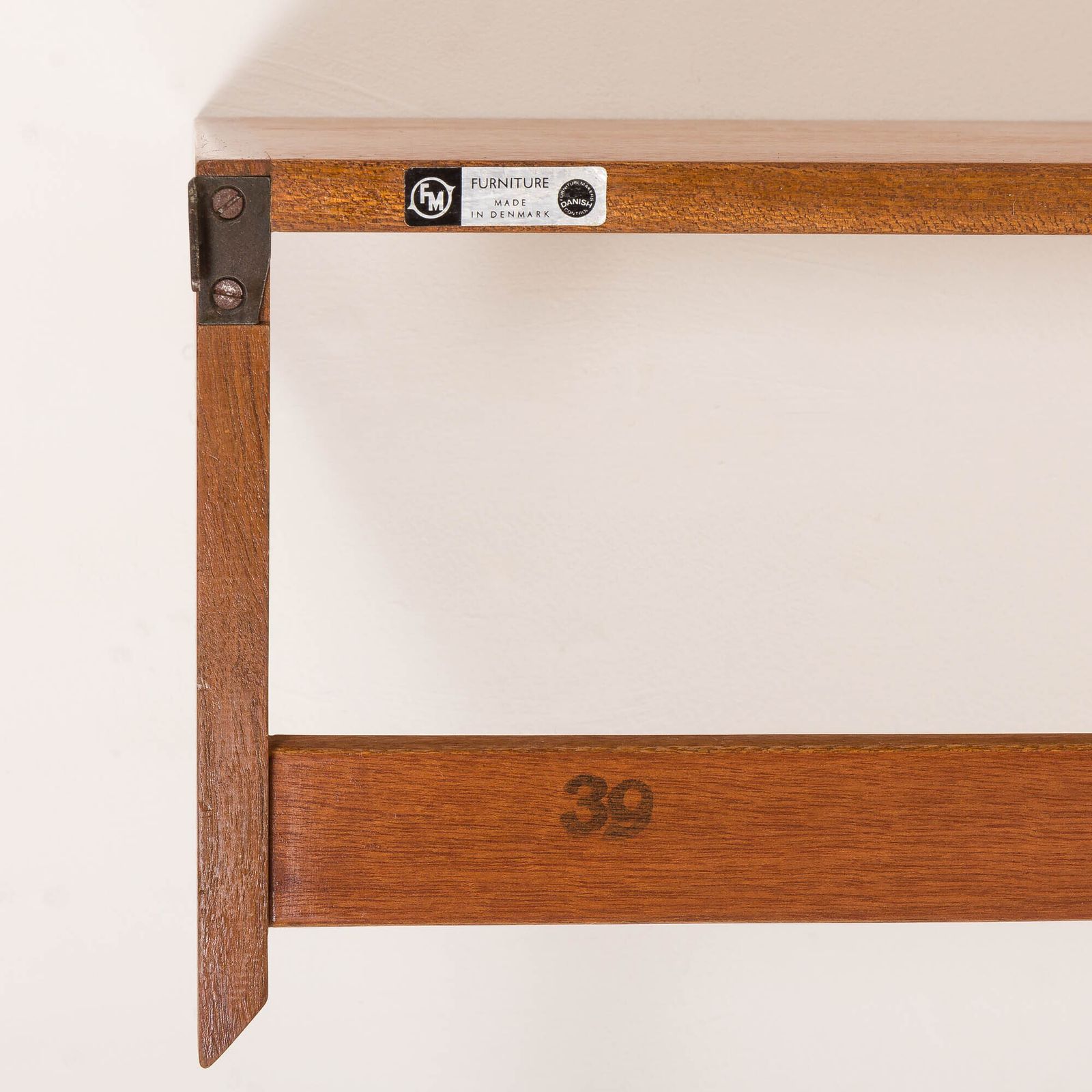 785.0 Kai Kristiansen Minimalist Shelving Unit With A Desk, Fm Mobler, 1960s photo
