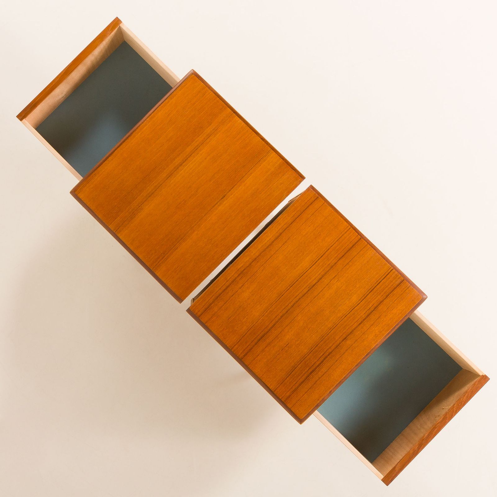 Danish Mid Century Teak Night Stands, Bedside Tables, Set Of 2, 1950s photo buy