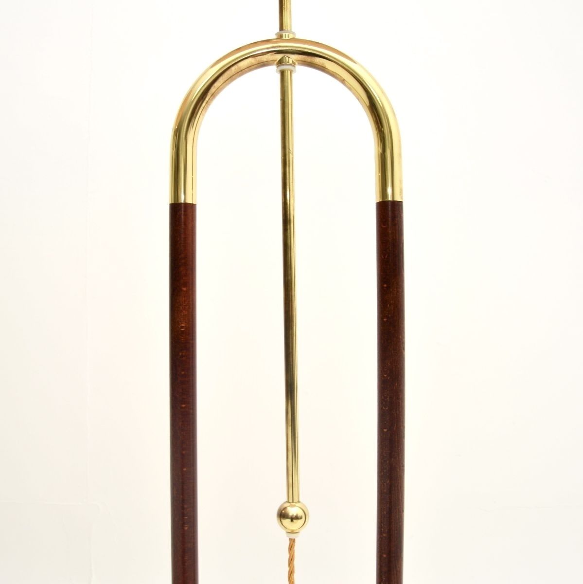 Pair Of Vintage Swedish Brass And Birch Floor Lamps By Bergboms photo buy