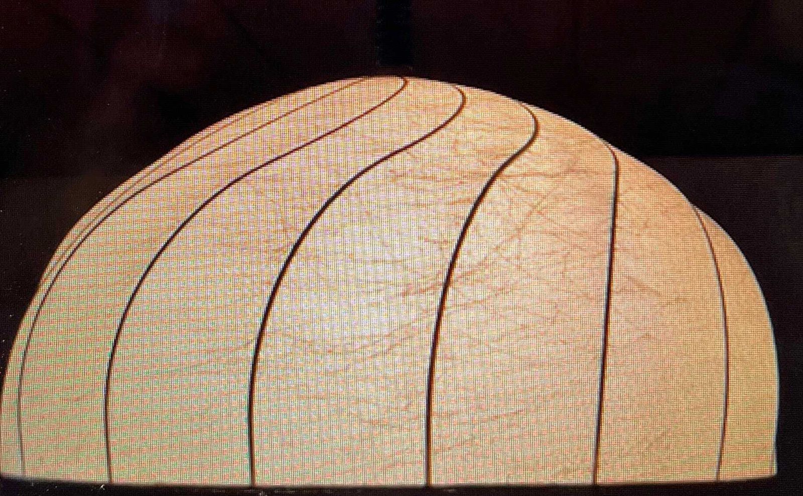 Very Rare Mid Century Swirl Cocoon Pendant Lamp By Goldkant Castiglioni Age photo for sale