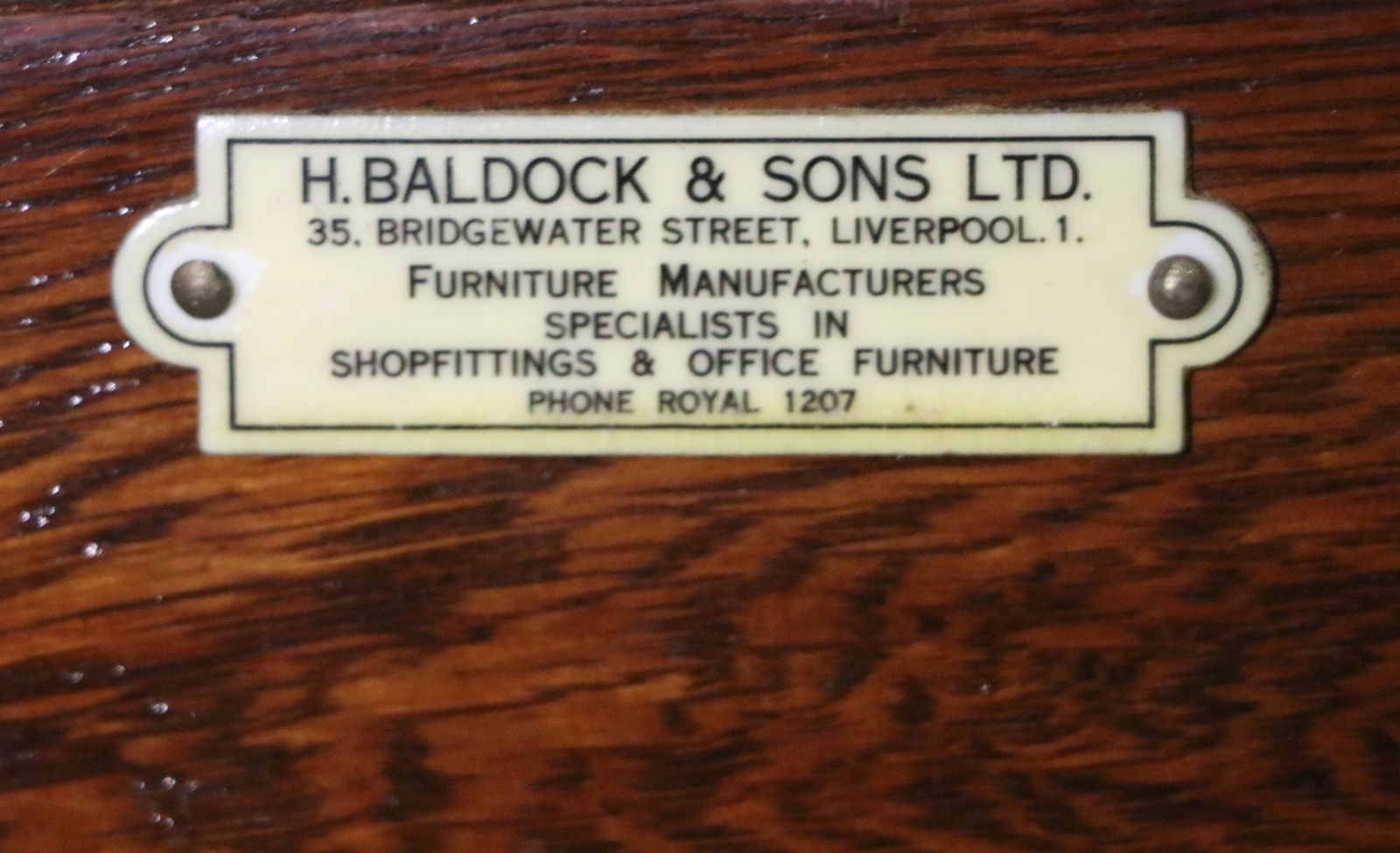 photo for sale A Superb, Bold, Early Mid Century Oak Office Desk.