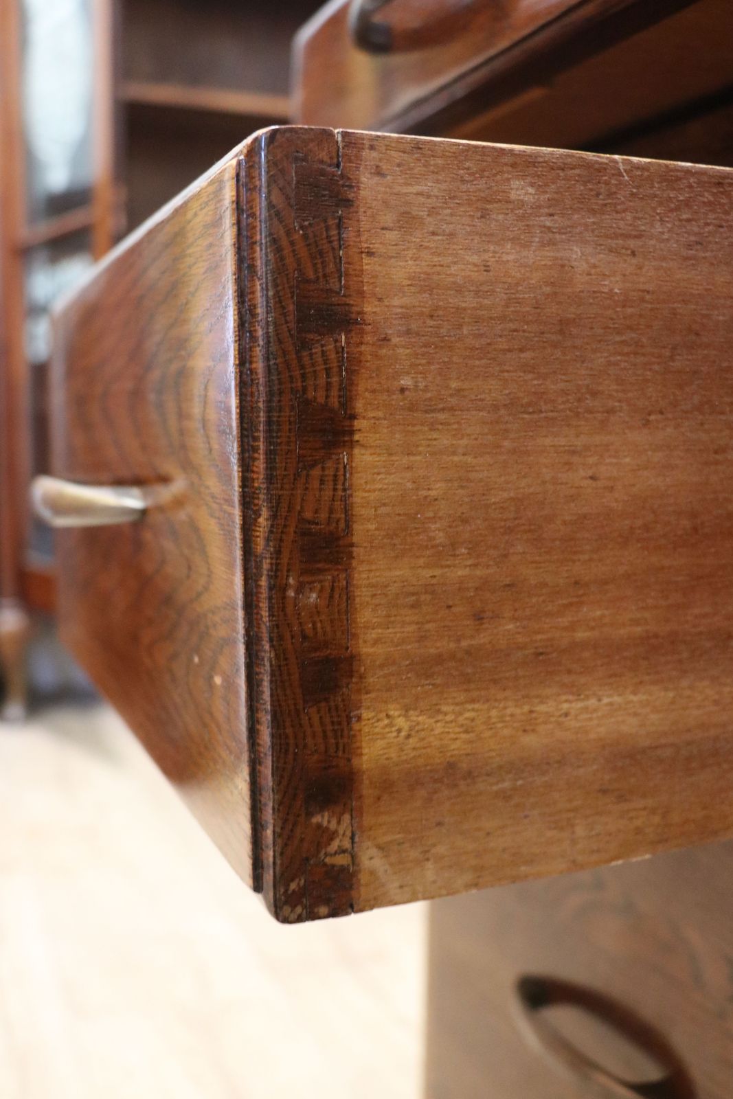 1195.0 A Superb, Bold, Early Mid Century Oak Office Desk. photo