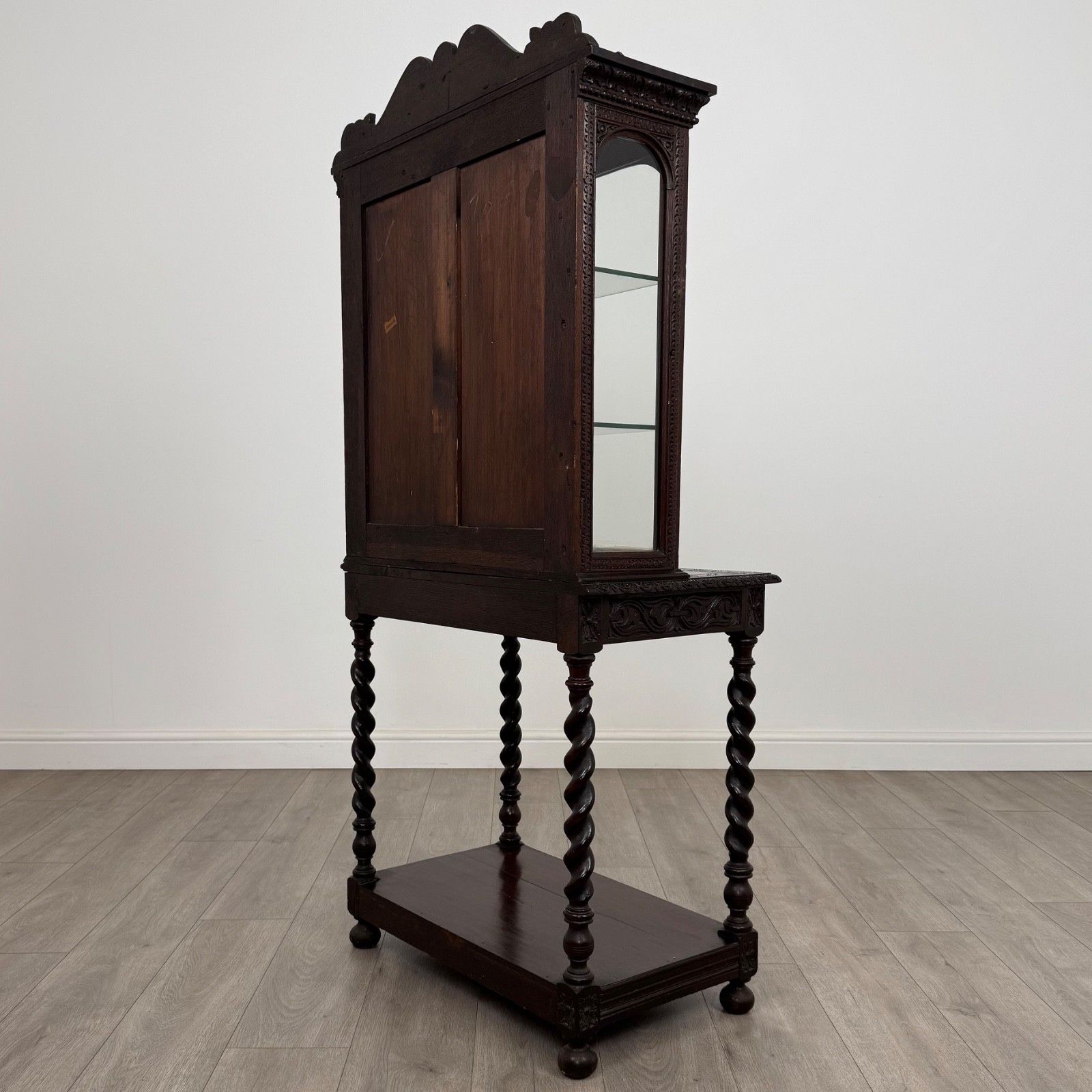 Antique 19th Century Fine Quality Small Carved Oak Cabinet photo buy