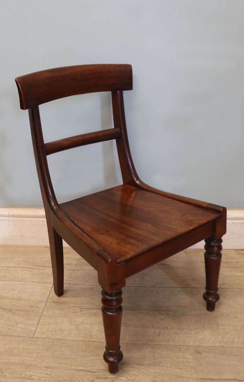 An Early Victorian Child’s Mahogany Bar Back Chair. photo vintage