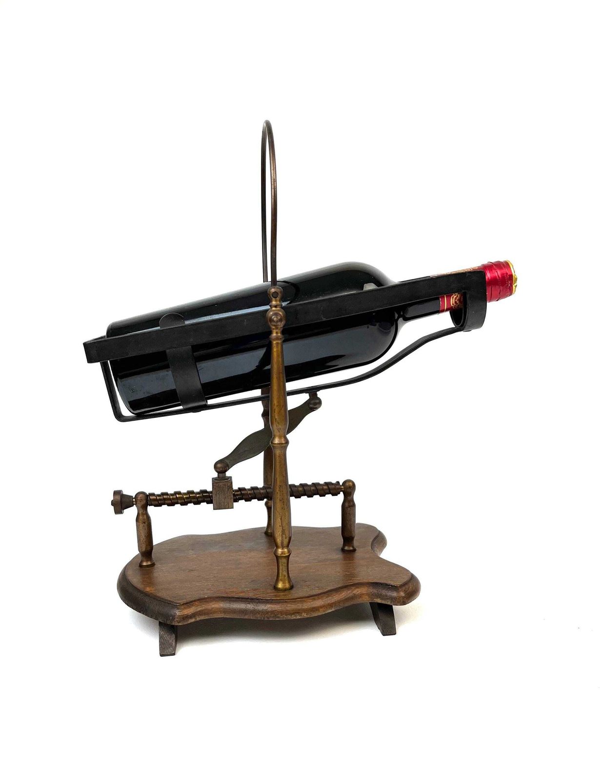 Rare Antique Mechanical Wine Cradle Decanter France About 1900 Home Bar