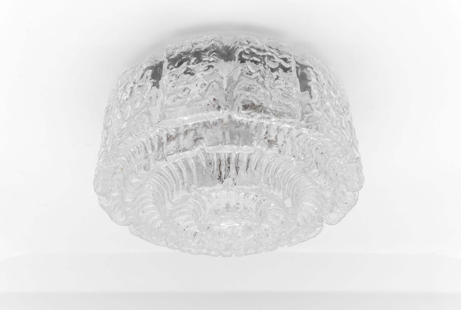 Large Glass Wall Lamp With Bubble Structure / Recessed Mounting By Limburg, 1960s Germany photo furniture