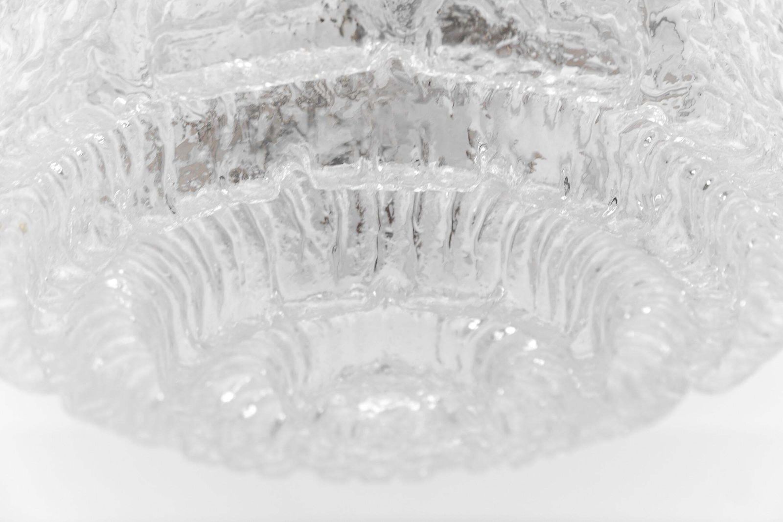 photo vinterior Large Glass Wall Lamp With Bubble Structure / Recessed Mounting By Limburg, 1960s Germany