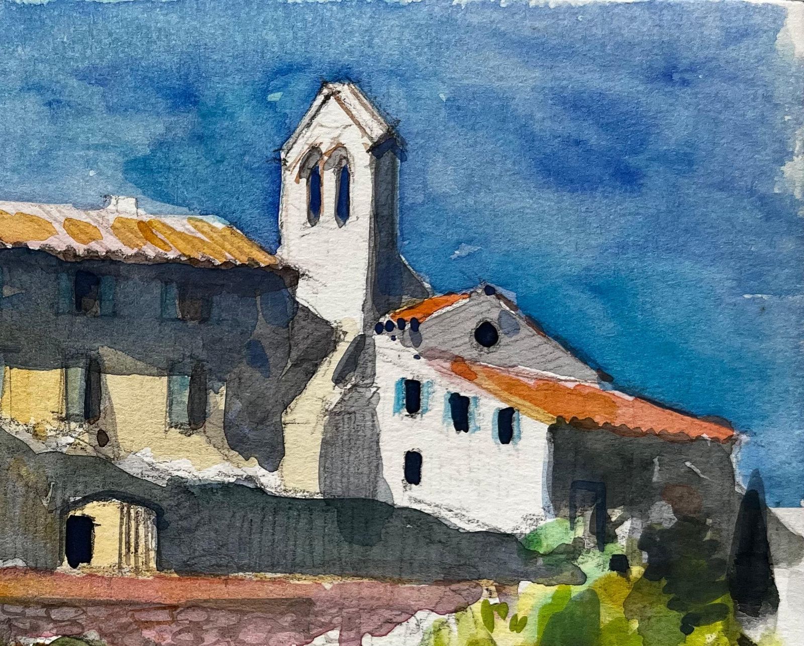 Pierre Neveu Provence Village With Church Tower And Terracotta Rooftops French Landscape photo Art