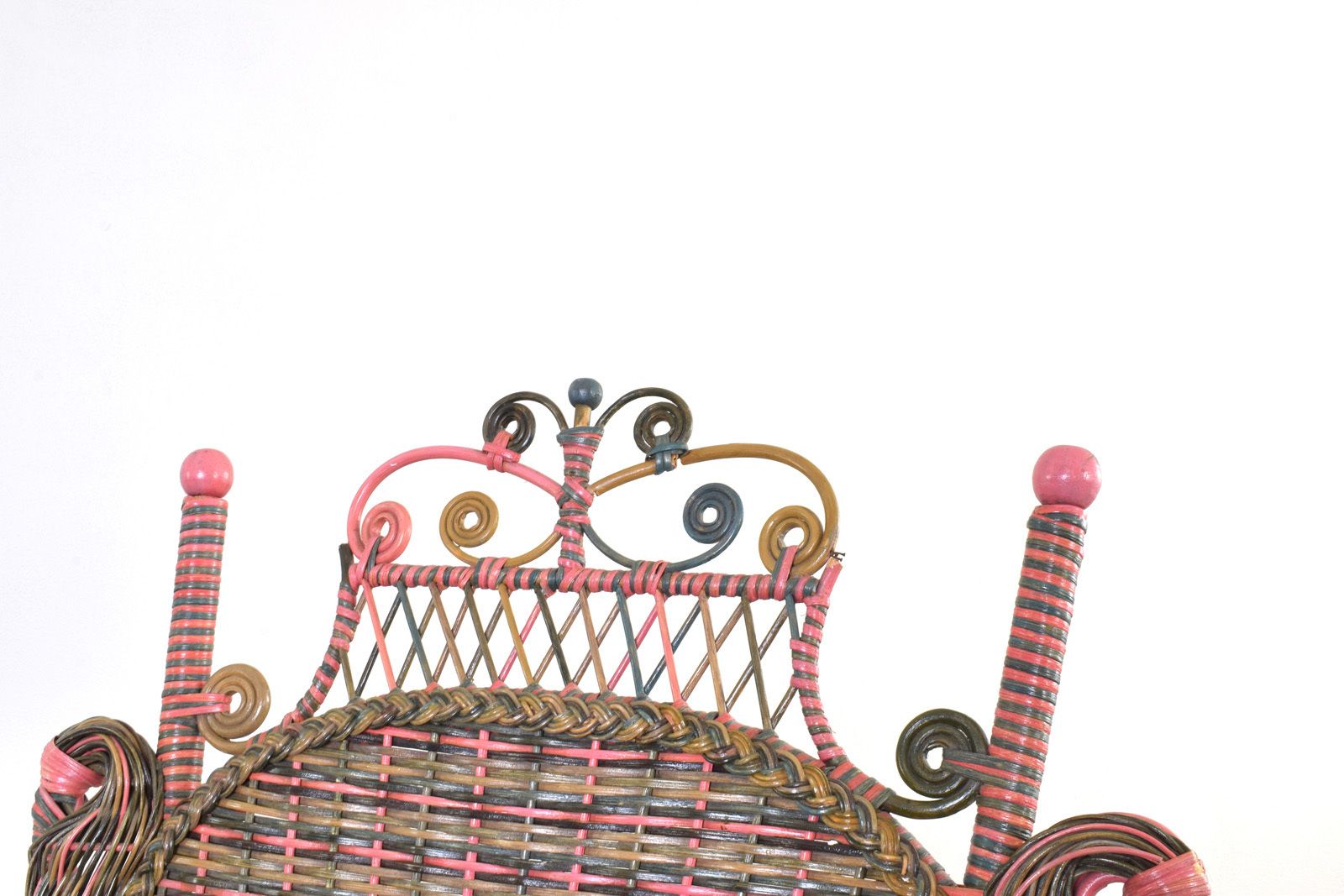 Furniture American Victorian Wicker Armchair From Heywood Wakefield, 1910s. photo