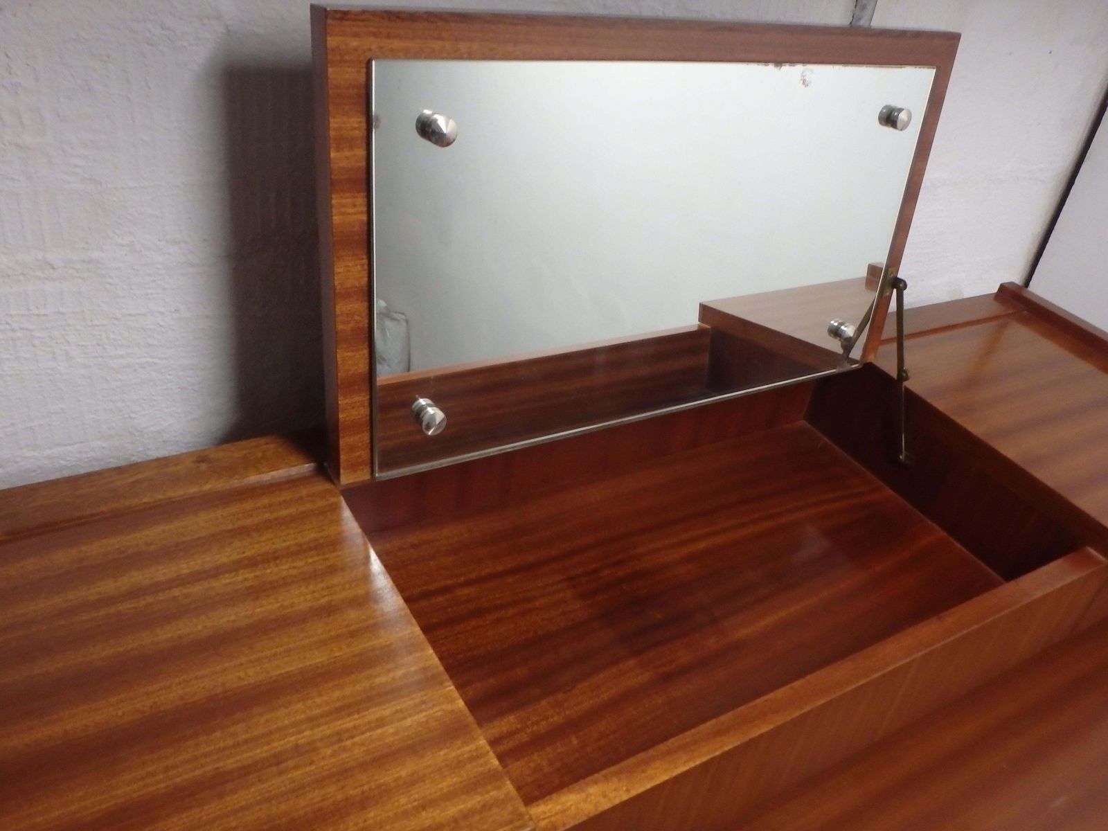 photo buy Mid Century Full Mahogany Gentlemen Dresser "Homme Debout"