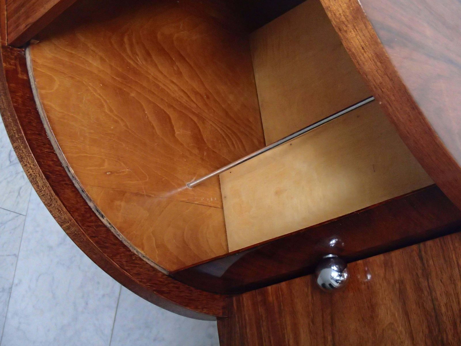 Art Deco Rosewood Bar With Mother Of Pearl Inlays And Chrome Elements photo Furniture